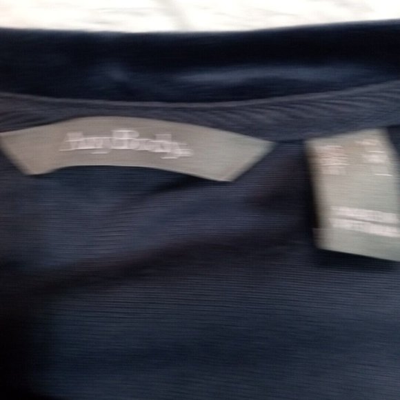 Anybody Womens Shirt Top Blouse‎ Blue Medium Velour Side Detail Pullover - Picture 8 of 10